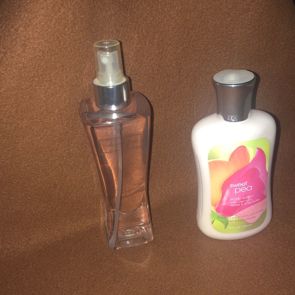 Bath and body works sweet pea mist and lotion